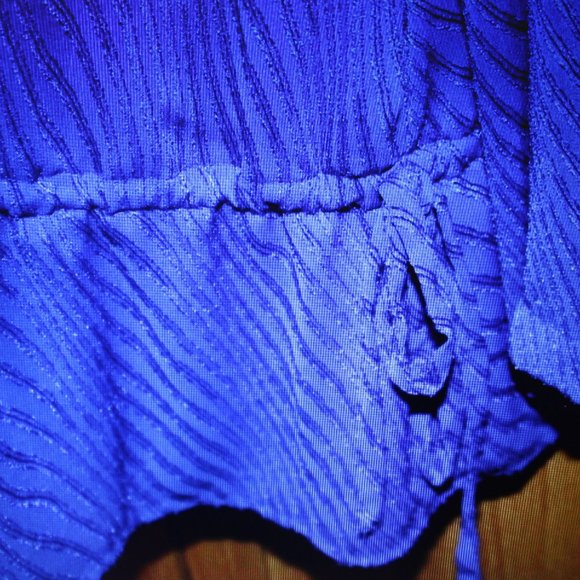 Valorie Stephens Blue LS Blouse Rhinestone Accents Sz 2X - Picture 4 of 6